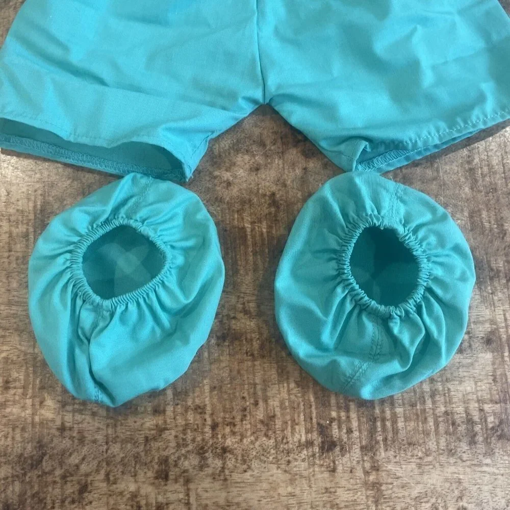Build A Bear Green Scrubs Set Doctor Nurse Medical Surgery Outfit Mask NO HAT